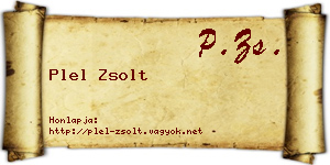Plel Zsolt névjegykártya